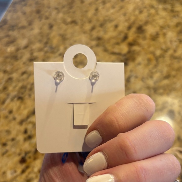 Anthropologie Blue Leaf Drop Earrings - Picture 4 of 6